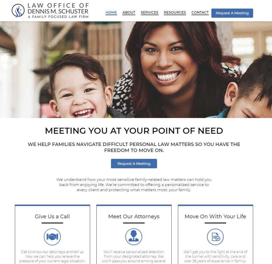 Schuster How Schuster Family Law Attracts its Target Market with a New Website