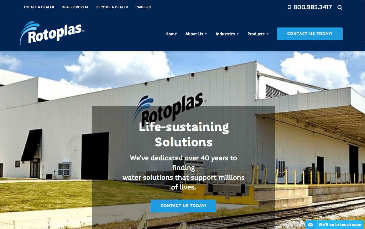 Rotoplasusa.com Recent Work How Rotoplas Was able to Reach International Markets with a New Website.