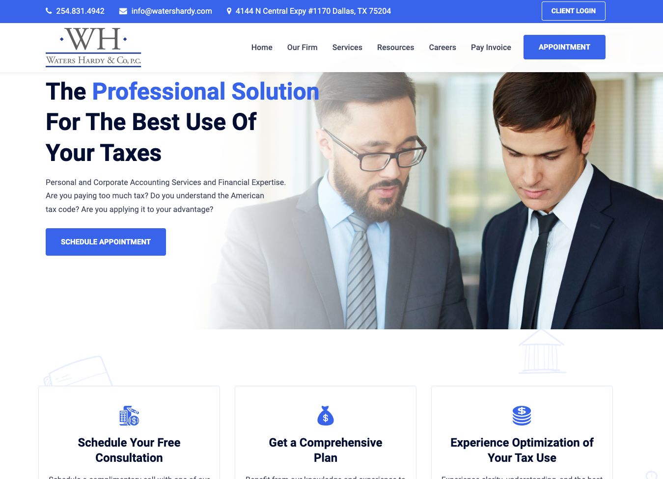 watershardy_site How Waters Hardy Brings in New Clients From Their New Website