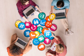 social media strategy - marketing team developing a social media strategy
