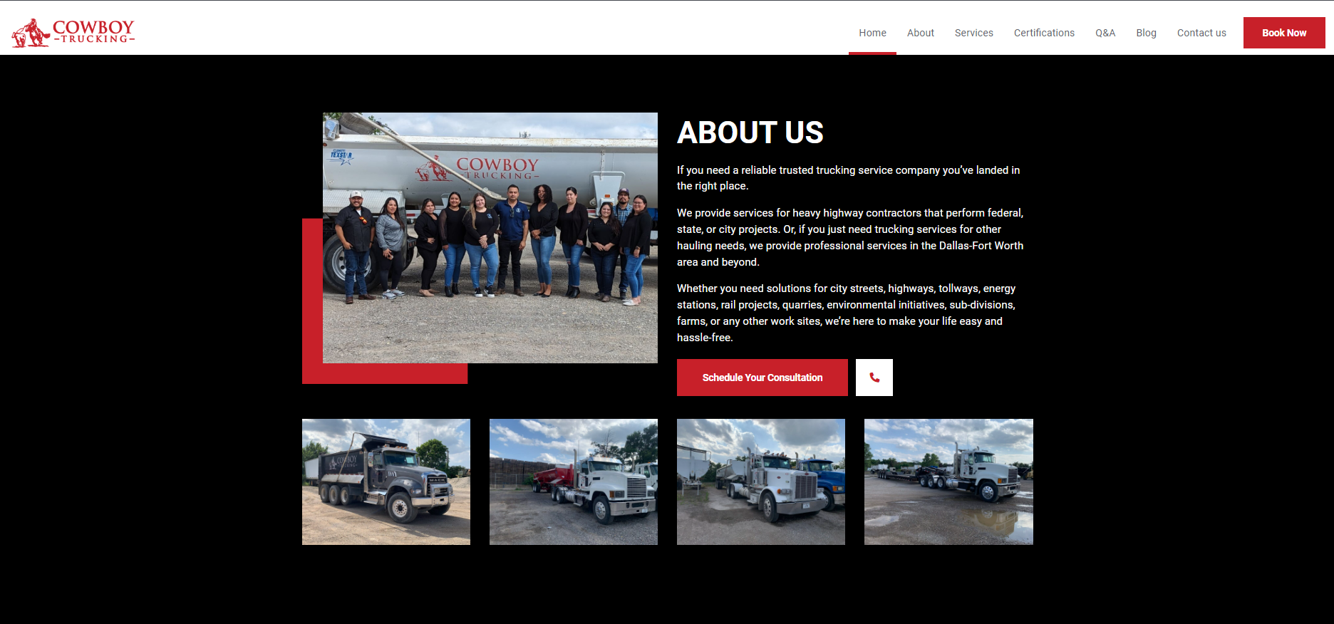 Cowboy Trucking 2 Recent work - Our client Cowboy Trucking