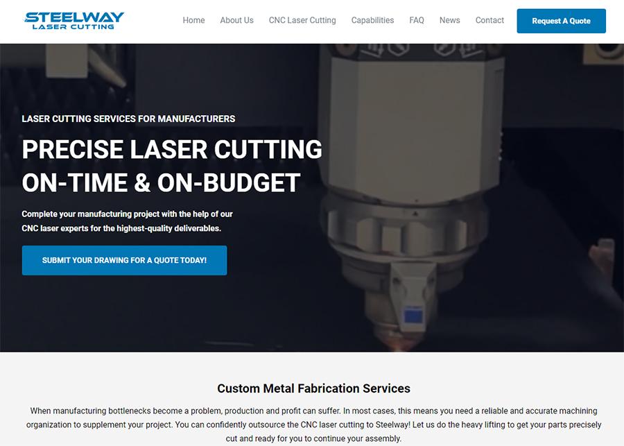 Steelway Laser Cutting our recent work - our client Steelway Laser Cutting