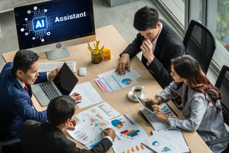 Generative AI virtual assistant tools for prompt engineer and end user snugly business team want to learn more about using AI for business