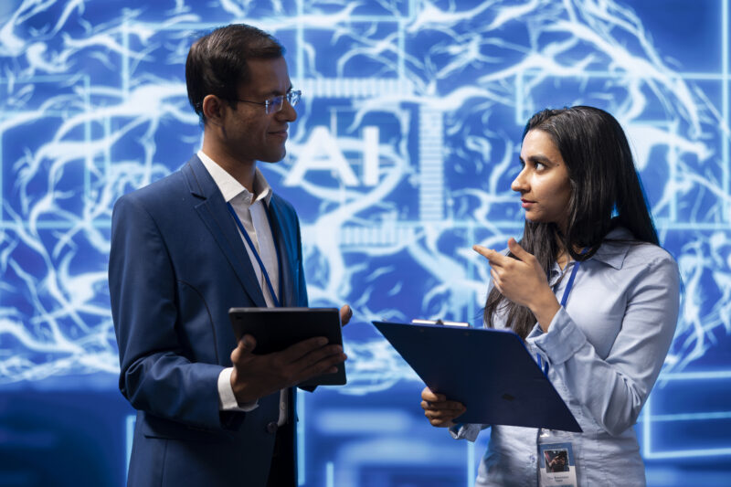tech team using cybersecurity in AI
