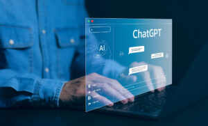 user performing internet search using AI search such as ChatGPT