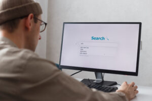 man using google search but wants to learn more about AEO strategies