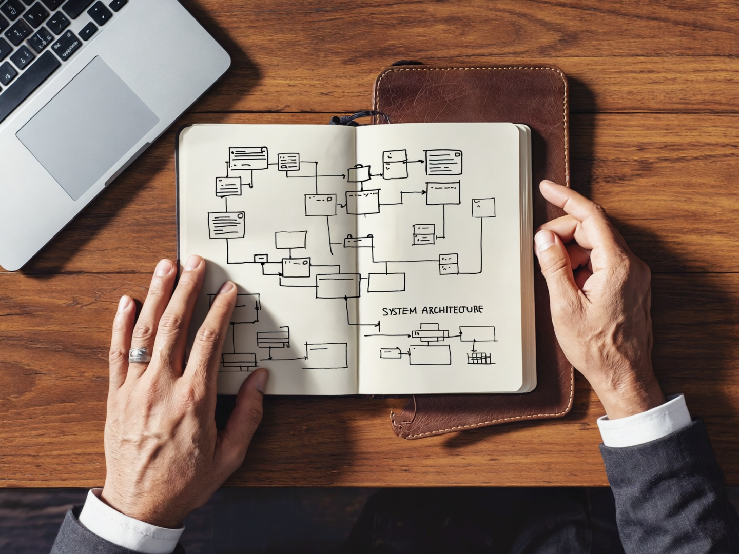 agentic workforce 3 A CEO reviews his notebook for an AI Agentic Workforce
